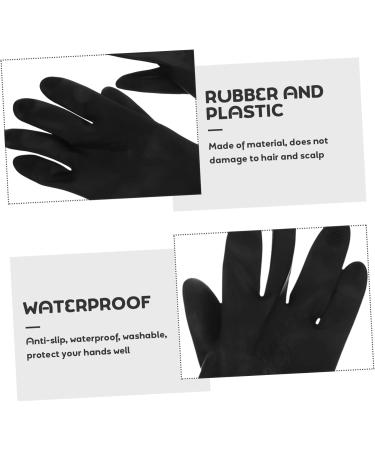 Gogogmee 3 Pairs Hair Shampoo Gloves Black Rubber Gloves Reusable Men Shampoo Dying Man Tool Belt Hair Dye Large - Buy Online on SooperMarket.com