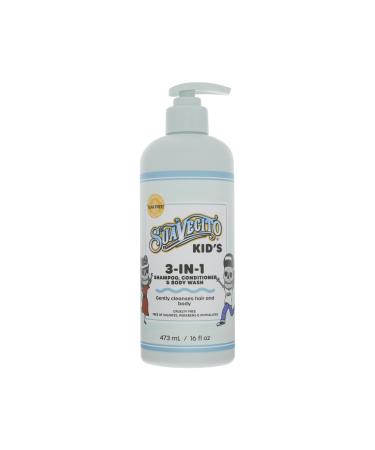 Suavecito Kid's 3-in-1 Shampoo Conditioner & Body Wash Milk & Honey Scent 16 oz Pump Bottle - Clinically Tested Cruelty Free Formula Free of Sulfate Parabens & Phthalates Ensuring No Tears