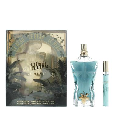 Jean Paul Gaultier Le Beau Men's 2-Piece Set - 4.2 oz EDT Spray + 0.34 oz EDT Spray - 4.54 Fl Oz - Buy Online on SooperMarket.com