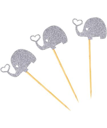 Warmhm 3pcs Cocktail Picks Elephant Cupcake Picks Topper Heart Glitter Picks Food Elephant Cupcake Toppers Gold Glitter Toppers Paper Cups Stick Fruit Topper Heart Wedding Earth Tones Rod - Buy Online on SooperMarket.com