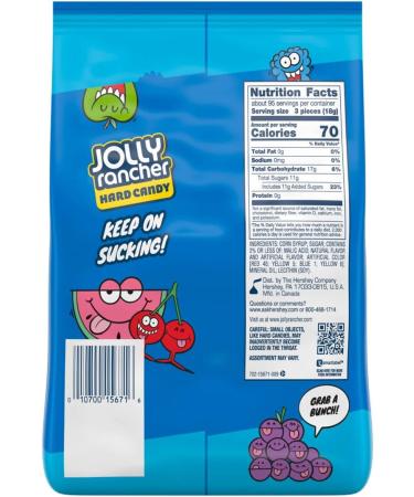 Jolly Rancher Bulk Hard Candy - Original Fruit Flavours Variety Bag - 3lb (1.4kg) Fruit 1.4 kg (Pack of 1) - Buy Online on SooperMarket.com