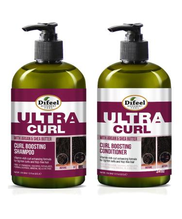 Difeel Ultra Curl 2-PC Curl Enhancing Shampoo & Conditioner Set - Includes Shampoo 12 oz & Conditioner 12 oz.
