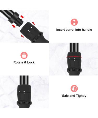 PARWIN PRO BEAUTY 7 in 1 Curling Iron Set - Interchangeable Barrels Dual Voltage Tourmaline Ceramic LCD Display - Heat Resistant Glove Included - Buy Online on SooperMarket.com