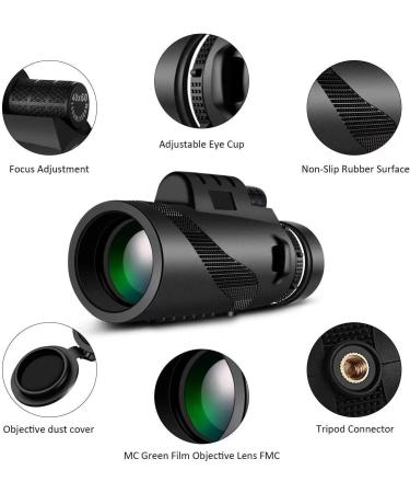 80x100 High Powered Monocular Telescope for Smartphone | Low Light Night Vision | Includes Holder, Tripod & HD Viewing | Ideal for Stargazing, Hunting, Wildlife & Travel - Buy Online on SooperMarket.com