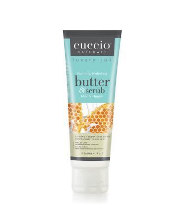 Cuccio Naturale Butter Scrub - Exfoliates And Hydrates - For Softer  Radiant Looking Skin - Infuses Moisture Into Dry Skin - Non-Oily 24 Hour Hydration - Creamy - Milk And Honey - 4 Oz