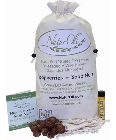 Soap Nuts/Soap Berries - 4-Lbs organic (960 loads) + 18X Travel Bottle! Select Seedless - 4 Wash Bags 8-pg info Tote Bag. Organic Laundry Soap