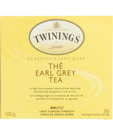 Twinings Classic Earl Grey Individually Wrapped Tea Bags | Caffeinated Black Tea Enhanced with Bergamot Citrus | 50 Count (Pack of 6) Earl Grey 50 Count (Pack of 6) - Buy Online on SooperMarket.com