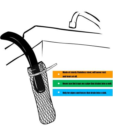 Stainless Steel Washing Machine Lint Traps Set with 24 Cable Ties - 24 Pieces - Buy Online on SooperMarket.com