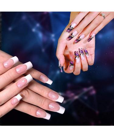 500pcs Natural French Acrylic Fake Nails Art Tips - Transparent False Nails with Box for Women & Girls - Buy Online on SooperMarket.com