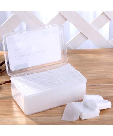 1000 Pcs Ultra Thin Makeup Facial Cotton Pads - Lint Free Dry Nails/Lips/Eyes Polish Remover - Square Cosmetic Beauty Pads - Non-Woven Makeup Remover - Plain Weave Box-packed - Buy Online on SooperMarket.com