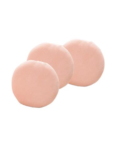 Topwon 3 Inch Powder Puff Washable Large Body Powder Puff Soft & Furry - 3Pcs