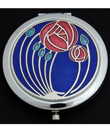 Mackintosh Two Roses Design Purple Compact Mirror - Elegant and Practical Accessory - Buy Online on SooperMarket.com