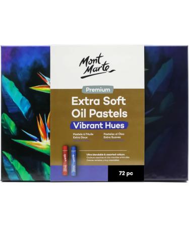 Mont Marte Extra Soft Oil Pastels 72pc - Assorted Bright Colors - Vibrant and Buttery - Ideal for Art, Craft, Coloring, and Sketching - Buy Online on SooperMarket.com