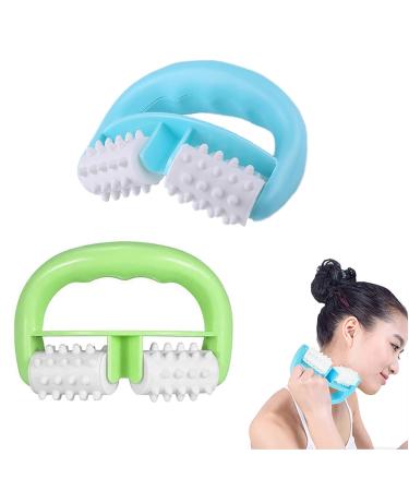 2 pieces of massage rollers with a D-shaped handle anti-cellulite scooter against cellulite and skin problems for anti-cellulite anti-aging smooth skin.