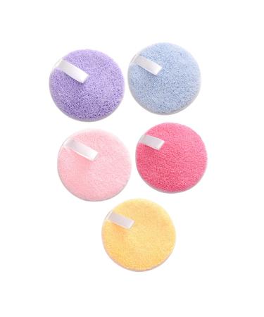 5pcs Round Cleansing Pads Puff Cosmetics Pad Girl Cosmetic Tool Woman Makeup Accessory Face Washing Pad Small Makeup Pad Makeup Tool Girl Makeup Pad Simple Rounded Makeup Pad/2071 12x12cm