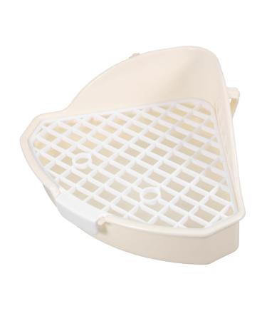 GANAZONO Rabbit Triangle Toilet Pet Litter Basin Pet Cage Guinea Pig Enclosure Pet Potty Abs White 25.00X19.00X10.00CM White
