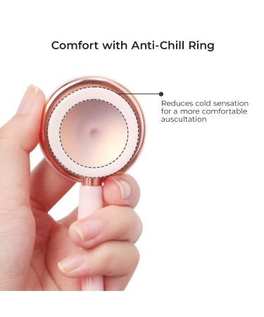 Scienlodic Double-Sided Stethoscope - Professional Light Pink Stethoscope for Doctors Nurses & Students | Customized Gold-Plated Design - Buy Online on SooperMarket.com