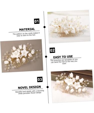 Mikinona Bridal Hair Comb Bridal Headpieces Bridal Hair Accessories Wedding Headpiece Hair Accessories for Women Wedding Hair Comb Flower Hair Accessories Headpiece for Women Comb Headpiece - Buy Online on SooperMarket.com