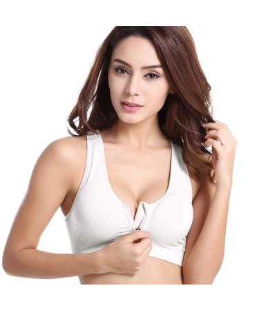 Angxiwan Bustier Women Bh Shirt Hirreless yoga seamless spaghetti strap top cross crossed back breathable tops low support comfortable cotton cups medium bras white s