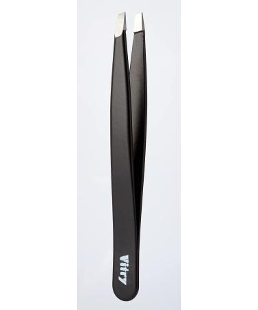 Buy Vitry Coloured Tweezers with Slanted Tips - 1 Piece Black | International Shipping Available - Buy Online on SooperMarket.com
