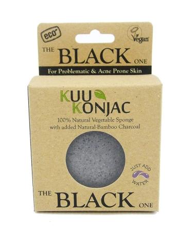 Konjac Bamboo Charcoal Exfoliating Sponge (oily/problem skin)