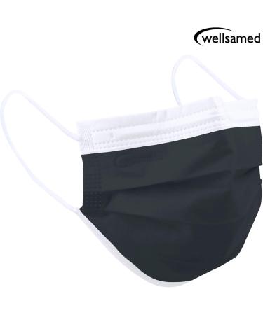 Buy Wellsamed Wellsamask 50-Piece Black Face Mask - Small Size Elastic Band | International Shipping Available - Buy Online on SooperMarket.com