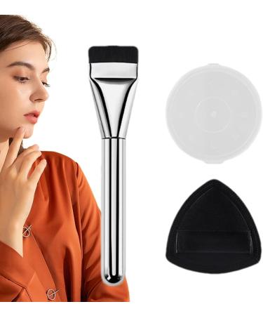 Teksome Flat Blush Concealer Brush - Foundation Brush With Makeup Sponges Puff Makeup Sponges Puff Included Complete Foundation Brush Set for Women Girls - Buy Online on SooperMarket.com