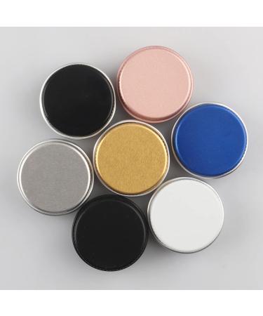 Zeoabsy 24 Pieces 10ml Gold Aluminum Empty Doses - Screw Lid Round Tins for Cosmetics Candles & Ointments - Includes 6 Spatulas - Buy Online on SooperMarket.com