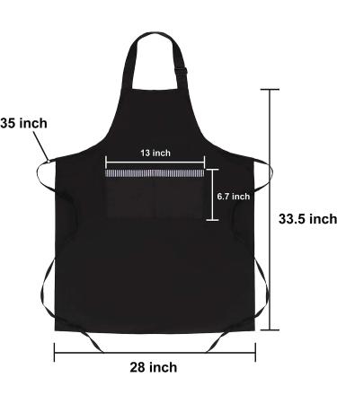 Zihuatailor Waterproof Aprons for Men and Women - Set of 2 Black Aprons with Pockets for Cooking, Dishwashing, and Dog Grooming - Buy Online on SooperMarket.com
