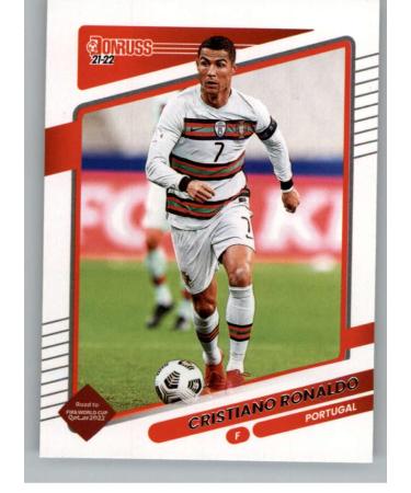 2021-22 Donruss Road to Qatar #116 Cristiano Ronaldo Portugal Official Soccer Trading Card in Raw (NM or Better) Condition