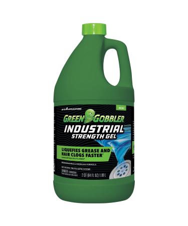 Green Gobbler Industrial Strength Grease and Hair Drain Clog Remover - Drain Cleaner Gel Safe for Pipes Toilets Sinks Tubs Drains & Septic Systems 64 fl. oz.
