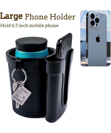 Bike Cup Holder with Cell Phone and Key Holder - Black | For Cruiser, Bicycle, Motorcycle, Scooter & Boat - Buy Online on SooperMarket.com