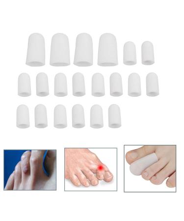 10 Pairs Silicone Toe Cushion Tubes - Adjustable Pain Relief & Protection for Ingrown Toenail, Callus, Corns - Prevent Rubbing & Toe Problems - Buy Online on SooperMarket.com