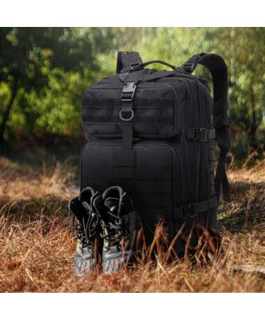 EMDMAK Military Tactical Backpack - Large Army 3 Day Assault Pack Molle Bag Rucksack in Black - Buy Online on SooperMarket.com