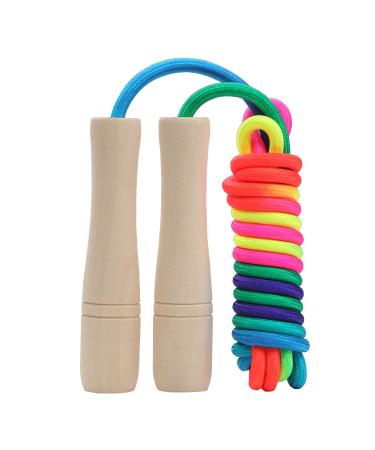 Skipping rope for children 260 cm adjustable skipping rope for children with wooden handle skipping rope for boys and girls