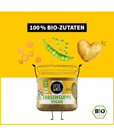 Little Lunch Bio Pea Soup Vegan 6x350g | Healthy Pea Stew No Added Sugar No Artificial Additives - Perfect Meat Alternative for Veganuary - Buy Online on SooperMarket.com