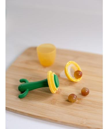 Lollaland 2-in-1 Cactus Fruit Feeder Pacifier for Babies - Food Teethers with Silicone Pouch - Buy Online on SooperMarket.com