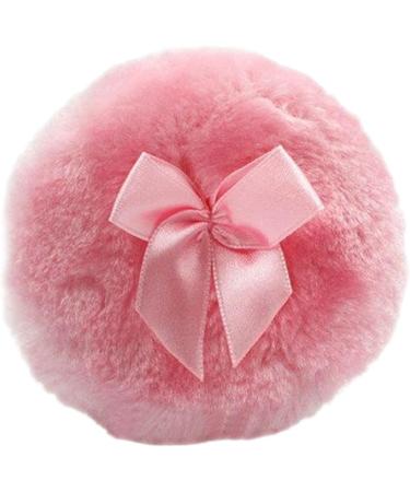 Toseky Furry Powder Puff Ultra Soft Round Makeup Powder Puff with Ribbon Bow Body Powder Applicator for Baby Kid Adult Makeup Tool for Home & Travel Pink - Buy Online on SooperMarket.com