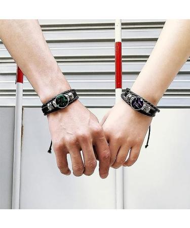 TURSHI Signs Spirit Bracelet 12 Constellation Handmade Bead Woven Multilayer Leather Bracelet Handmade Multilayer Adjustable 12 Constellation Bracelets Glow In The Dark Bracelet for Women Men Gemini: - Buy Online on SooperMarket.com