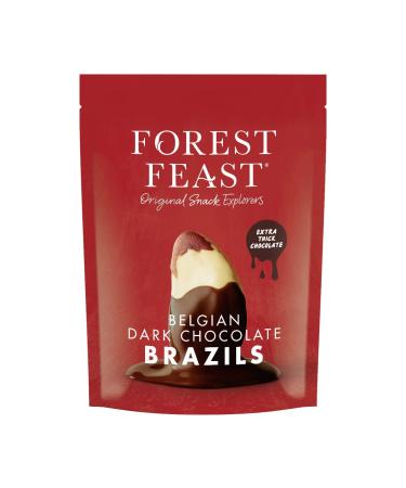FOREST FEAST Belgian Dark Chocolate Brazil Nuts 1kg | Natural Gluten Free Snack Coated in Dark Chocolate High Protein Chocolate Covered Brazil Nuts Whole Brazil Nuts Dark Chocolate Covered Brazil Nuts