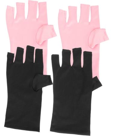 minkissy 10 Pairs Nail Gloves Uv Gloves Pink Gloves Hand Gloves for Protection Manicure Gloves Protective Gloves Gloves Accessories Polyester Miss - Buy Online on SooperMarket.com