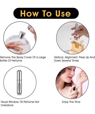 Rosiya Perfume Atomiser pack of 5pcs Perfume Travel Bottle 5ML Refillable Perfume Spray Bottle Easy to Refill Empty Atomiser Bottle for Purse Handbag Pocket and Luggage (Matte) Matte Pack of 5 - Buy Online on SooperMarket.com