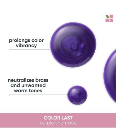 Matrix Biolage Color Last Purple Shampoo - Neutralize Brass & Yellow Tones - Fig & Orchid Formula - Paraben-Free - For Color Treated Hair - Vegan - Cruelty Free - 13.5 Fl Oz - Buy Online on SooperMarket.com