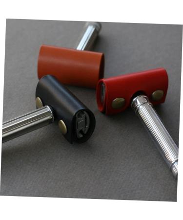 MusiSaly Men's Razor Set - 2 Pieces with Leather Case | Premium Shaving Experience Portable & Stylish 8.5x4.5cm - Buy Online on SooperMarket.com