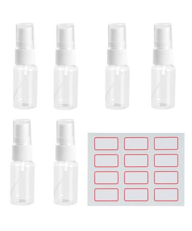 6 pieces of transparent spray bottle plastic portable travel bottles Set atomizer spray bottle empty plastic spray bottle Small spray bottle atomizers refillable spray bottle Fine fog (10ml)