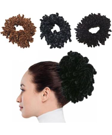 Hair Scrunchies for Girls Volumising Scrunchie Big Hair Ties Elastic Hairbands Hair Headwear Black Hair Scrunchies - Buy Online on SooperMarket.com