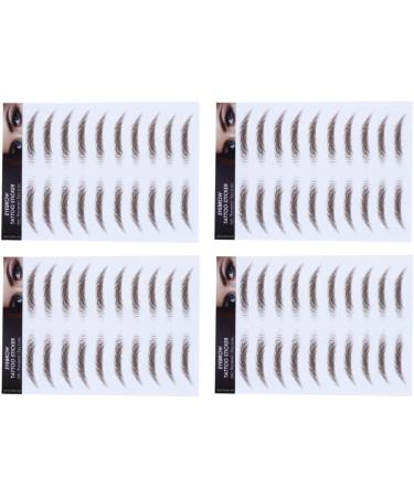 HAPINARY 8 Pcs Eyebrow Stickers Semi Permanent Eyebrows Eyebrow Shape Brown Water Transfer Paper with Soy Ink - Buy Online on SooperMarket.com