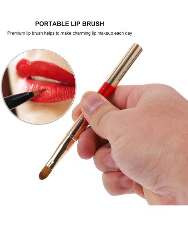 2Pcs Double- ended Lip Brush Retractable Makeup Brushes Portable Concealer Brush for Women Makeup - Buy Online on SooperMarket.com