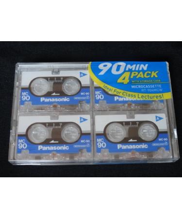 4x4 Packs Panasonic MC90 - 90 Minute Micro Mini Cassette Tapes.