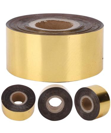 Eurobuy Hot Foil Stamping Paper 3cm Width 120 Meter/Roll Hot Stamping Foil Paper Leather Cloth Package Box DIY Decoration Accessories for PVC Leather PU Paper Logo Embossing Gold